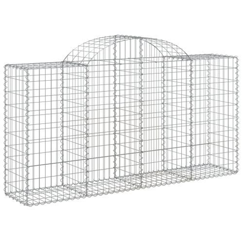 Paniers à gabions arqués 11 pcs 200x50x100/120 cm fer galvanisé - Photo n°3; ?>