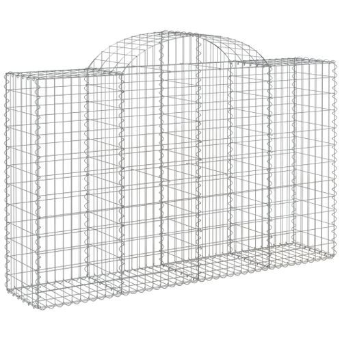 Paniers à gabions arqués 11 pcs 200x50x120/140 cm Fer galvanisé - Photo n°3; ?>