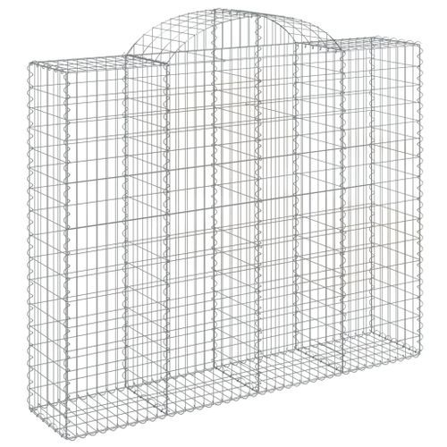 Paniers à gabions arqués 11 pcs 200x50x160/180 cm Fer galvanisé - Photo n°3; ?>