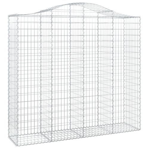 Paniers à gabions arqués 11 pcs 200x50x180/200 cm Fer galvanisé - Photo n°3; ?>