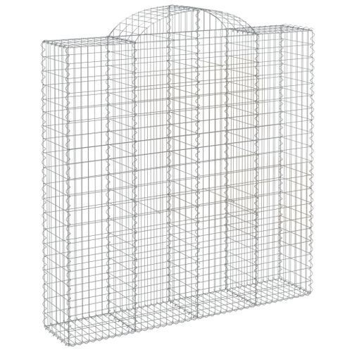 Paniers à gabions arqués 11 pcs 200x50x200/220 cm Fer galvanisé - Photo n°3; ?>