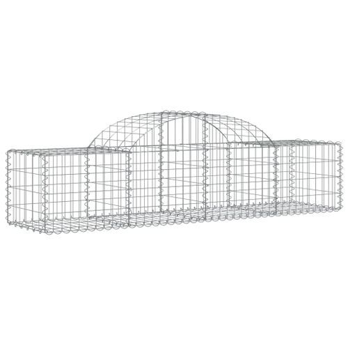 Paniers à gabions arqués 11 pcs 200x50x40/60 cm fer galvanisé - Photo n°3; ?>