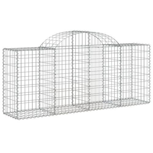 Paniers à gabions arqués 11 pcs 200x50x80/100 cm Fer galvanisé - Photo n°3; ?>