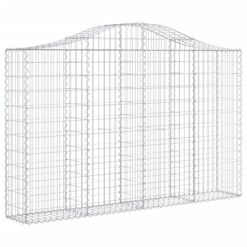 Paniers à gabions arqués 12 pcs 200x30x120/140 cm Fer galvanisé - Photo n°3; ?>