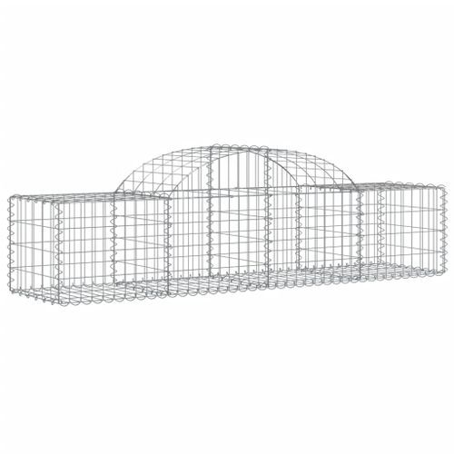 Paniers à gabions arqués 12 pcs 200x50x40/60 cm fer galvanisé - Photo n°3; ?>