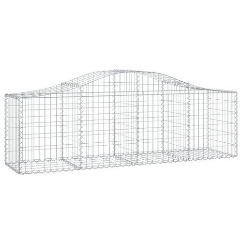 Paniers à gabions arqués 12 pcs 200x50x60/80 cm Fer galvanisé - Photo n°3; ?>