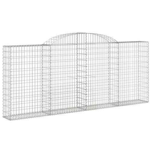 Paniers à gabions arqués 12 pcs 300x30x120/140 cm fer galvanisé - Photo n°3; ?>