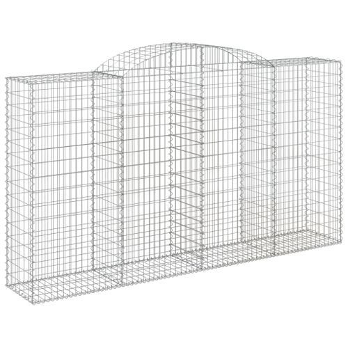 Paniers à gabions arqués 12 pcs 300x50x160/180 cm fer galvanisé - Photo n°3; ?>