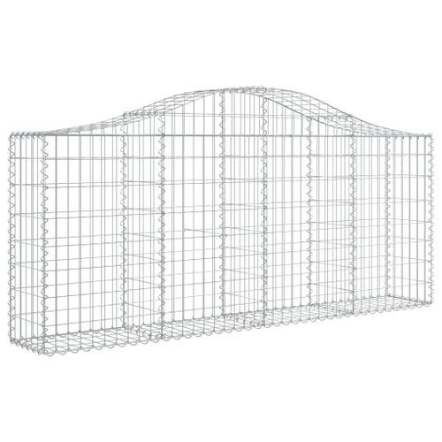 Paniers à gabions arqués 13 pcs 200x30x80/100 cm Fer galvanisé - Photo n°3; ?>