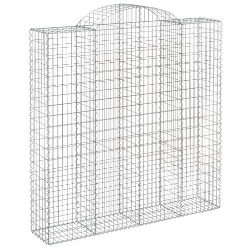 Paniers à gabions arqués 13 pcs 200x50x200/220 cm Fer galvanisé - Photo n°3; ?>