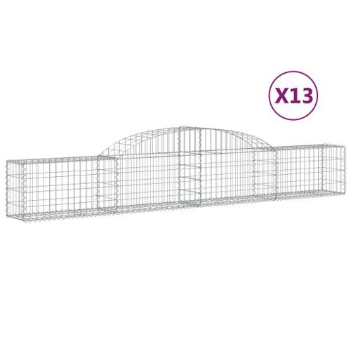 Paniers à gabions arqués 13 pcs 300x30x40/60 cm fer galvanisé - Photo n°2; ?>