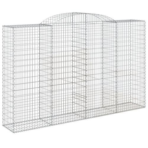 Paniers à gabions arqués 13 pcs 300x50x180/200 cm fer galvanisé - Photo n°3; ?>