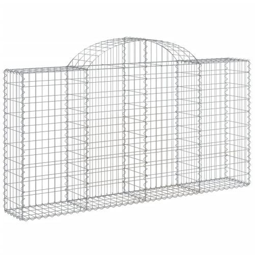 Paniers à gabions arqués 14 pcs 200x30x100/120 cm Fer galvanisé - Photo n°3; ?>