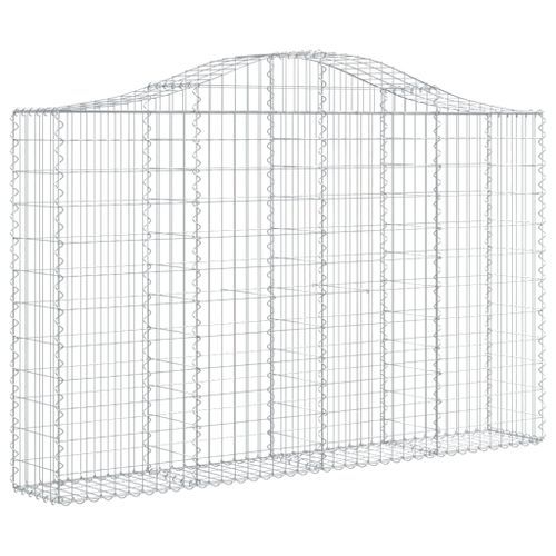 Paniers à gabions arqués 14 pcs 200x30x120/140 cm Fer galvanisé - Photo n°3; ?>