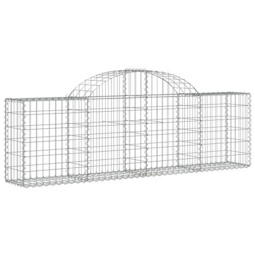 Paniers à gabions arqués 14 pcs 200x30x60/80 cm Fer galvanisé - Photo n°3; ?>