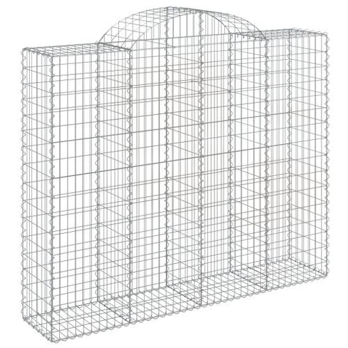 Paniers à gabions arqués 14 pcs 200x50x160/180 cm Fer galvanisé - Photo n°3; ?>