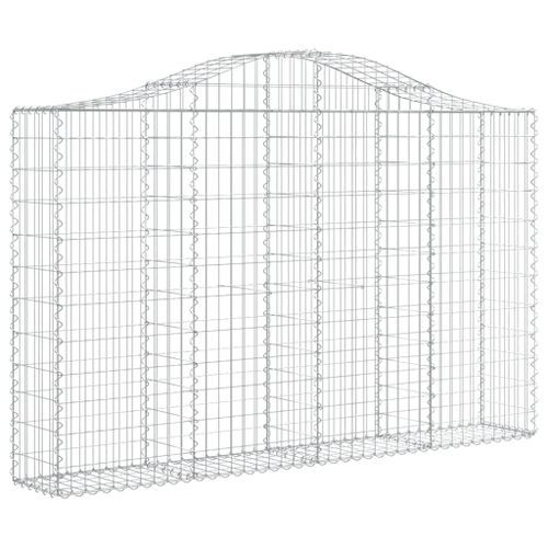 Paniers à gabions arqués 15 pcs 200x30x120/140 cm Fer galvanisé - Photo n°3; ?>