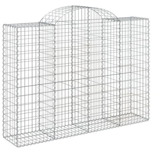 Paniers à gabions arqués 15 pcs 200x50x140/160 cm Fer galvanisé - Photo n°3; ?>