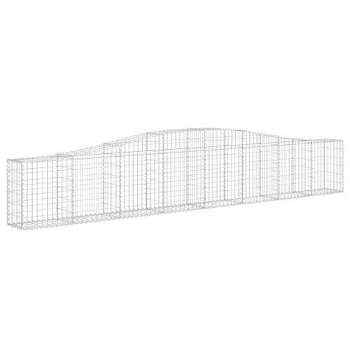 Paniers à gabions arqués 15 pcs 400x30x60/80 cm Fer galvanisé - Photo n°3; ?>