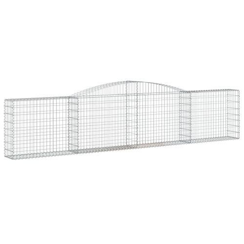 Paniers à gabions arqués 15 pcs 400x30x80/100 cm Fer galvanisé - Photo n°3; ?>