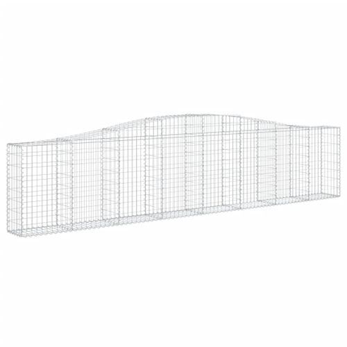 Paniers à gabions arqués 15 pcs 400x30x80/100 cm Fer galvanisé - Photo n°3; ?>