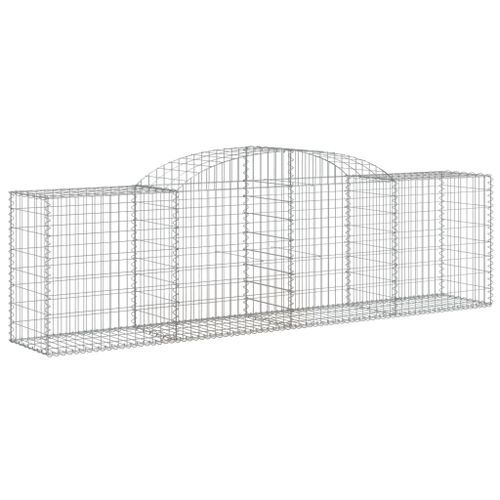 Paniers à gabions arqués 17 pcs 300x50x80/100 cm fer galvanisé - Photo n°3; ?>