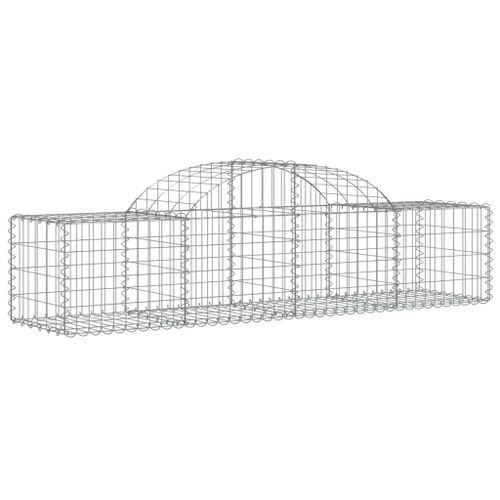 Paniers à gabions arqués 18 pcs 200x50x40/60 cm fer galvanisé - Photo n°3; ?>