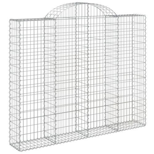 Paniers à gabions arqués 2 pcs 200x30x160/180 cm Fer galvanisé - Photo n°3; ?>