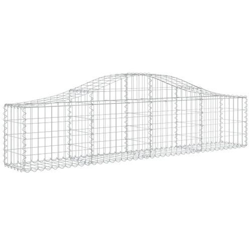 Paniers à gabions arqués 2 pcs 200x30x40/60 cm Fer galvanisé - Photo n°3; ?>