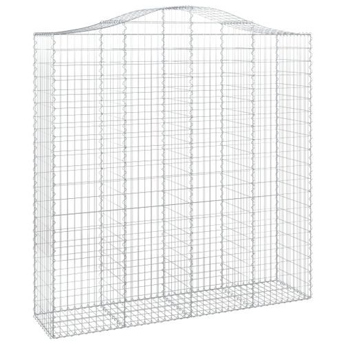 Paniers à gabions arqués 2 pcs 200x50x200/220 cm Fer galvanisé - Photo n°3; ?>