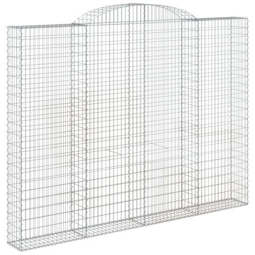 Paniers à gabions arqués 2 pcs 300x30x220/240 cm fer galvanisé - Photo n°3; ?>