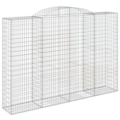 Paniers à gabions arqués 2 pcs 300x50x200/220 cm fer galvanisé - Photo n°3; ?>