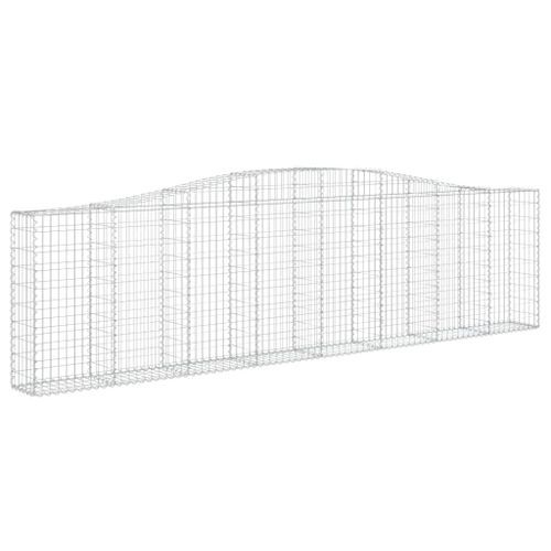 Paniers à gabions arqués 2 pcs 400x30x100/120 cm Fer galvanisé - Photo n°3; ?>