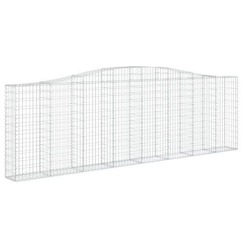 Paniers à gabions arqués 2 pcs 400x30x120/140 cm Fer galvanisé - Photo n°3; ?>