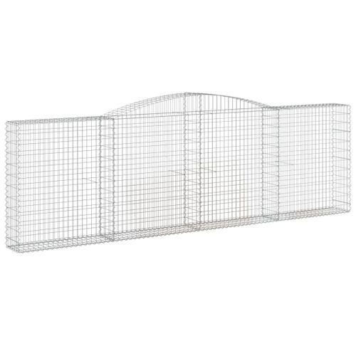 Paniers à gabions arqués 2 pcs 400x30x120/140 cm Fer galvanisé - Photo n°3; ?>