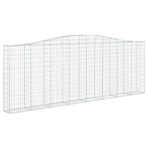 Paniers à gabions arqués 2 pcs 400x30x140/160 cm Fer galvanisé - Photo n°3; ?>