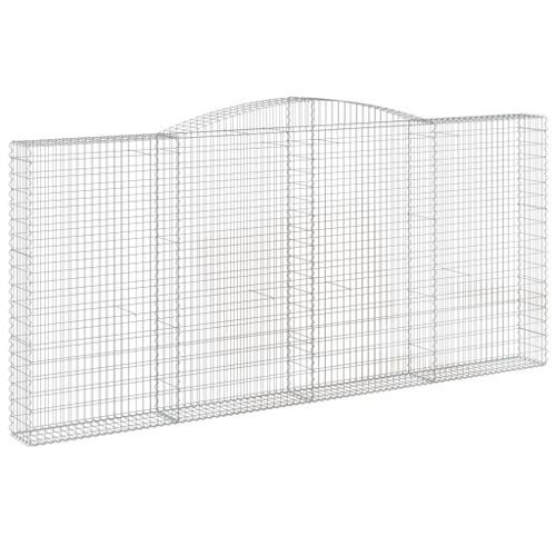 Paniers à gabions arqués 2 pcs 400x30x180/200 cm Fer galvanisé - Photo n°3; ?>