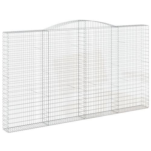 Paniers à gabions arqués 2 pcs 400x30x220/240 cm Fer galvanisé - Photo n°3; ?>