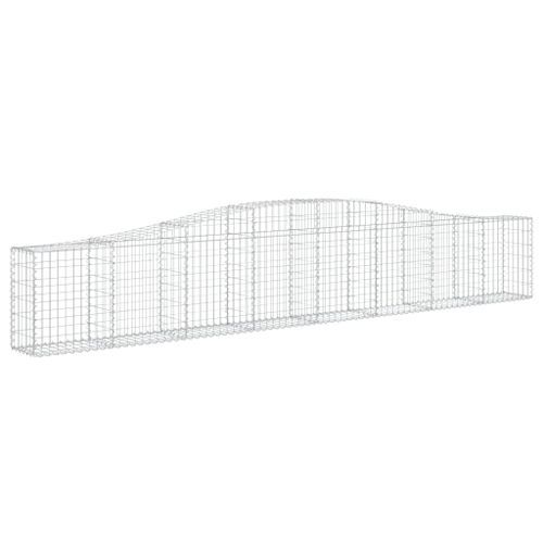 Paniers à gabions arqués 2 pcs 400x30x60/80 cm Fer galvanisé - Photo n°3; ?>