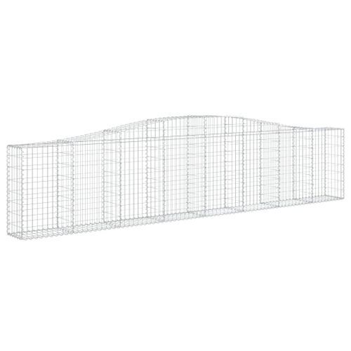 Paniers à gabions arqués 2 pcs 400x30x80/100 cm Fer galvanisé - Photo n°3; ?>