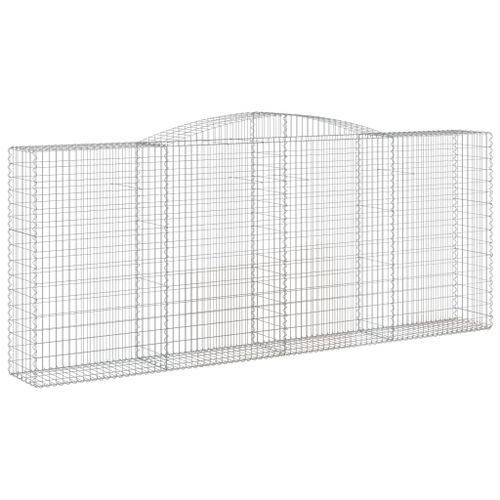 Paniers à gabions arqués 2 pcs 400x50x160/180 cm fer galvanisé - Photo n°3; ?>