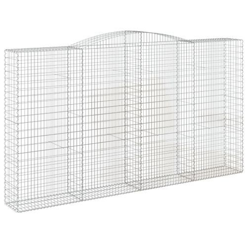 Paniers à gabions arqués 2 pcs 400x50x220/240 cm Fer galvanisé - Photo n°3; ?>