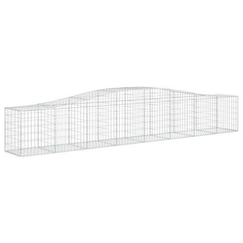 Paniers à gabions arqués 2 pcs 400x50x60/80 cm Fer galvanisé - Photo n°3; ?>