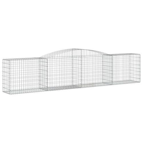 Paniers à gabions arqués 2 pcs 400x50x80/100 cm Fer galvanisé - Photo n°3; ?>