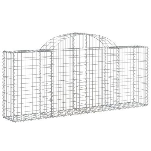 Paniers à gabions arqués 20 pcs 200x30x80/100 cm Fer galvanisé - Photo n°3; ?>