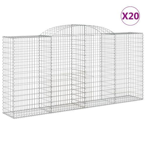 Paniers à gabions arqués 20 pcs 300x50x140/160 cm fer galvanisé - Photo n°2; ?>