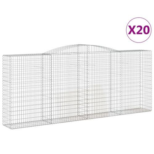 Paniers à gabions arqués 20 pcs 400x50x160/180 cm fer galvanisé - Photo n°2; ?>