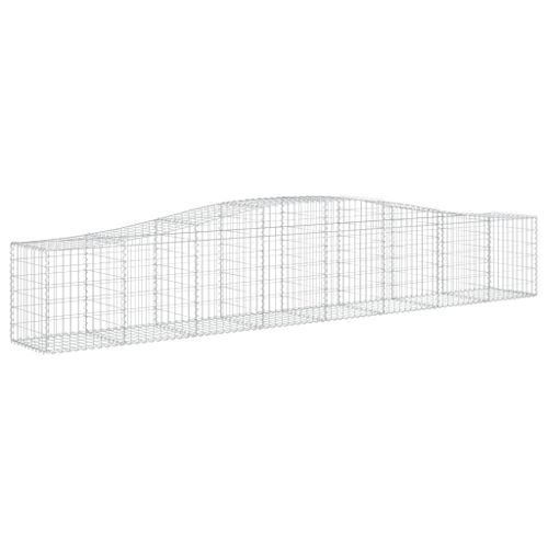 Paniers à gabions arqués 20 pcs 400x50x60/80 cm Fer galvanisé - Photo n°3; ?>