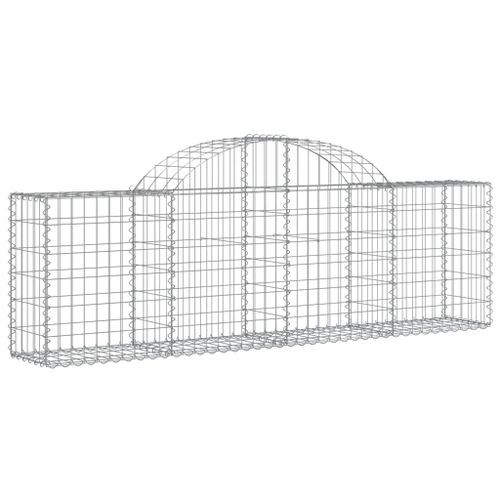 Paniers à gabions arqués 25 pcs 200x30x60/80 cm Fer galvanisé - Photo n°3; ?>