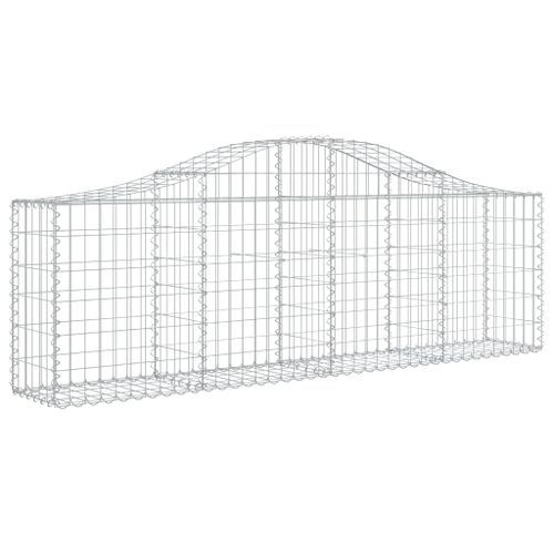 Paniers à gabions arqués 3 pcs 200x30x60/80 cm Fer galvanisé - Photo n°3; ?>